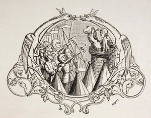 ポールラクロアによる「中世の軍事と宗教生活」からの要塞化された場所への攻撃、ロンドンc.1880の発行 作： French School